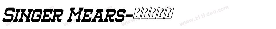 Singer Mears字体转换